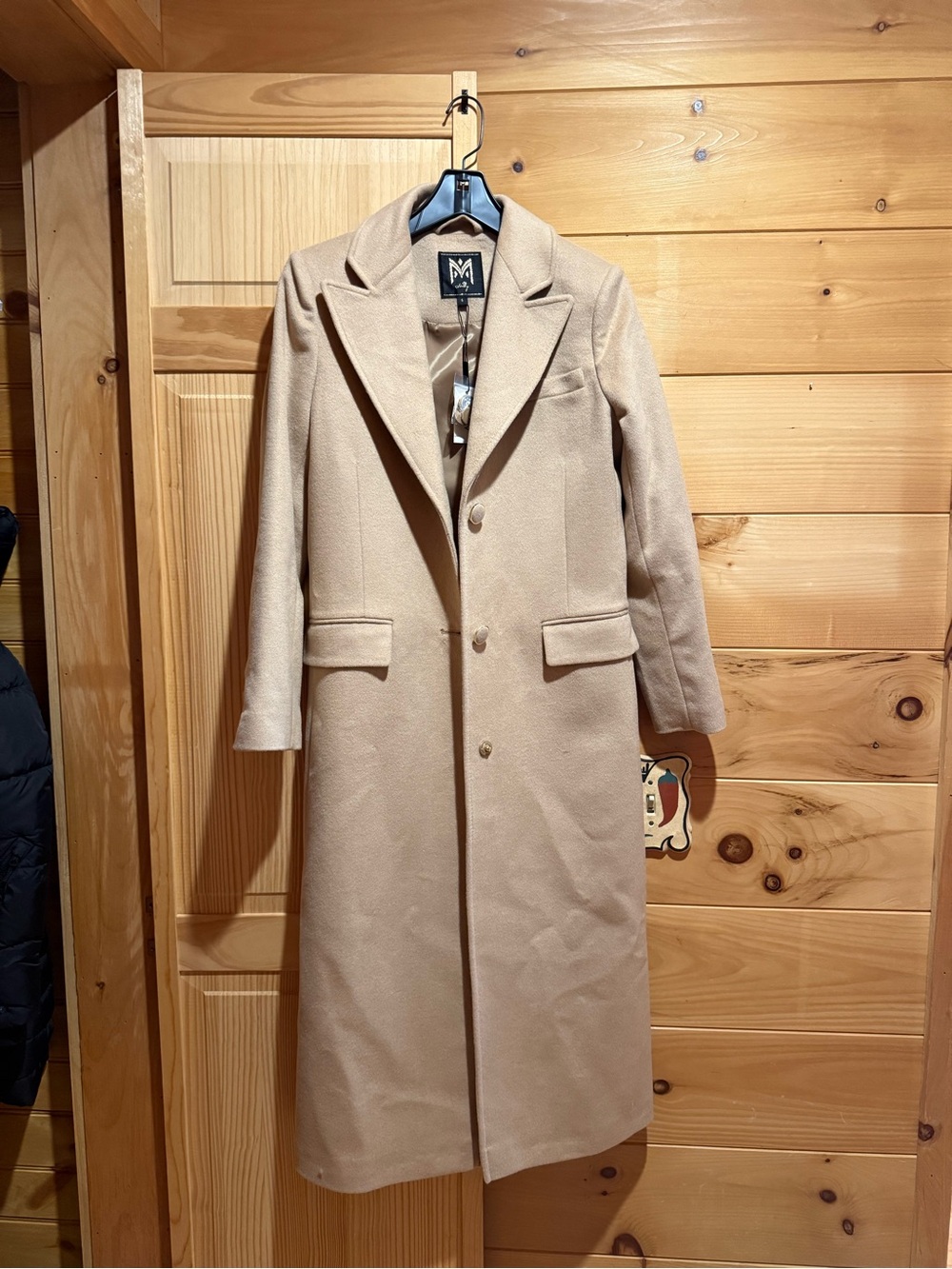 Milly camel Long Wool Blend Coat